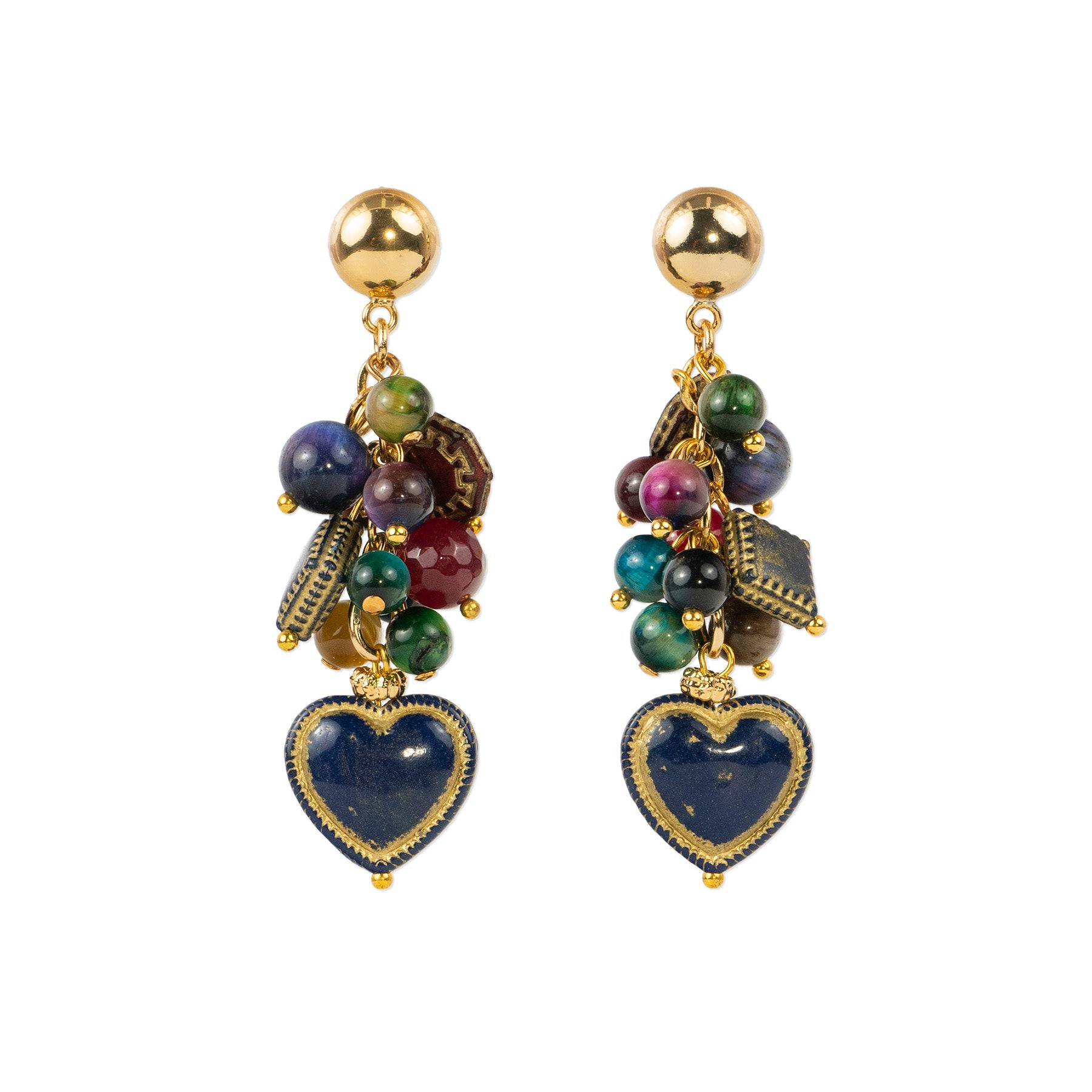 Cluster drop earrings