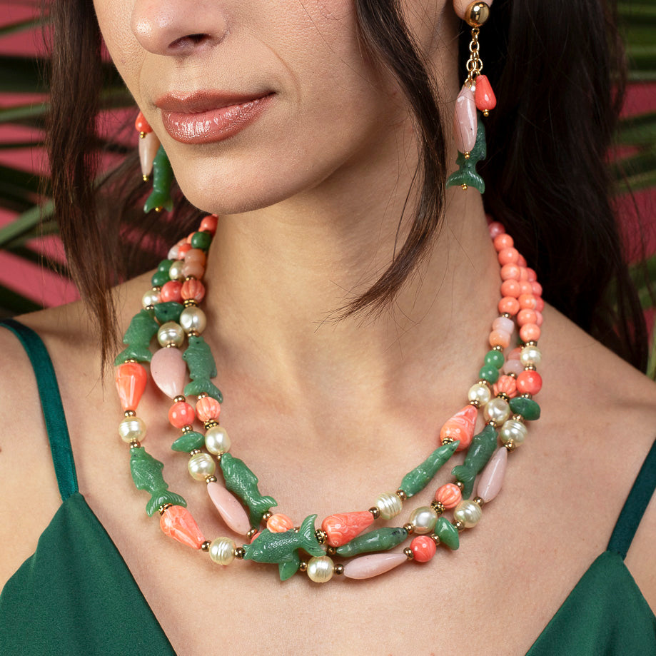 Collana girocollo a tre fili