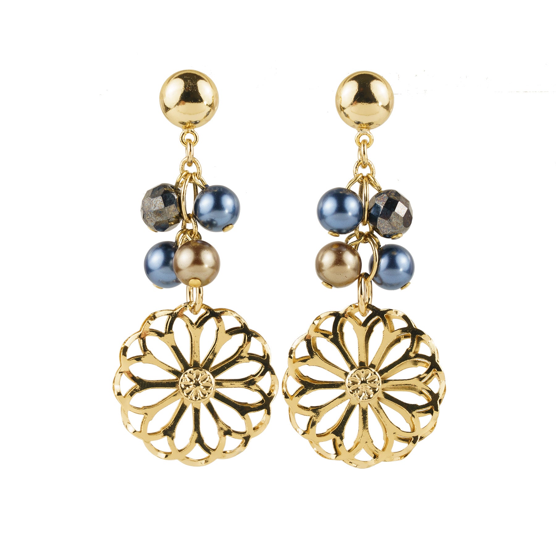 Star pendant earrings