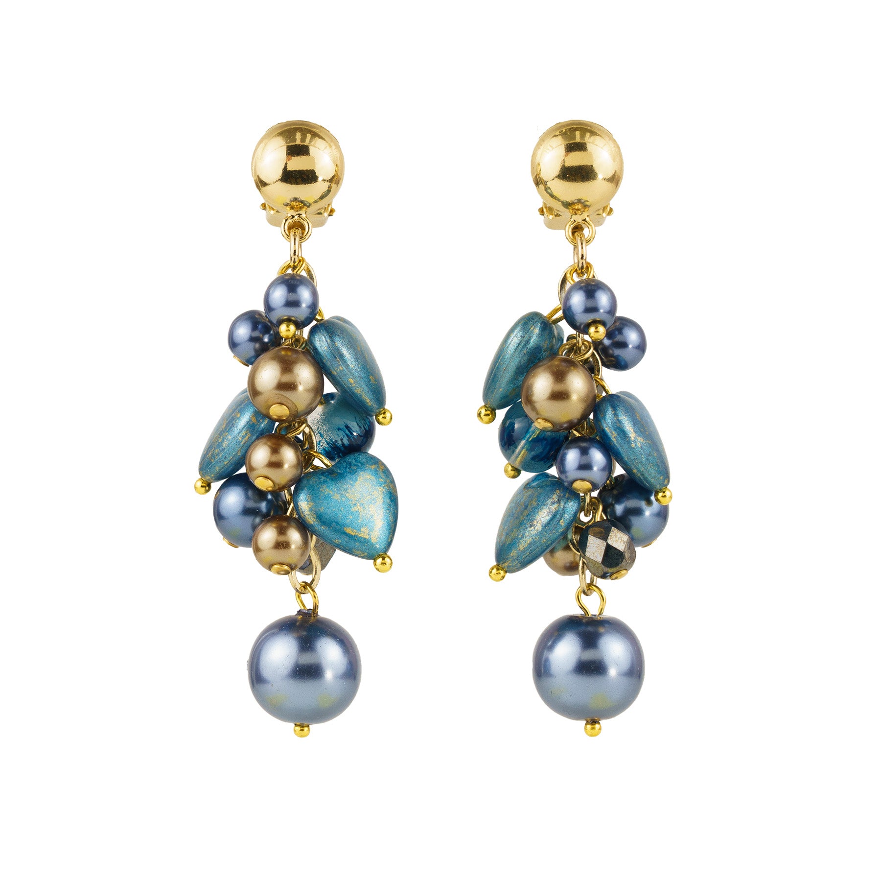 Star pendant earrings