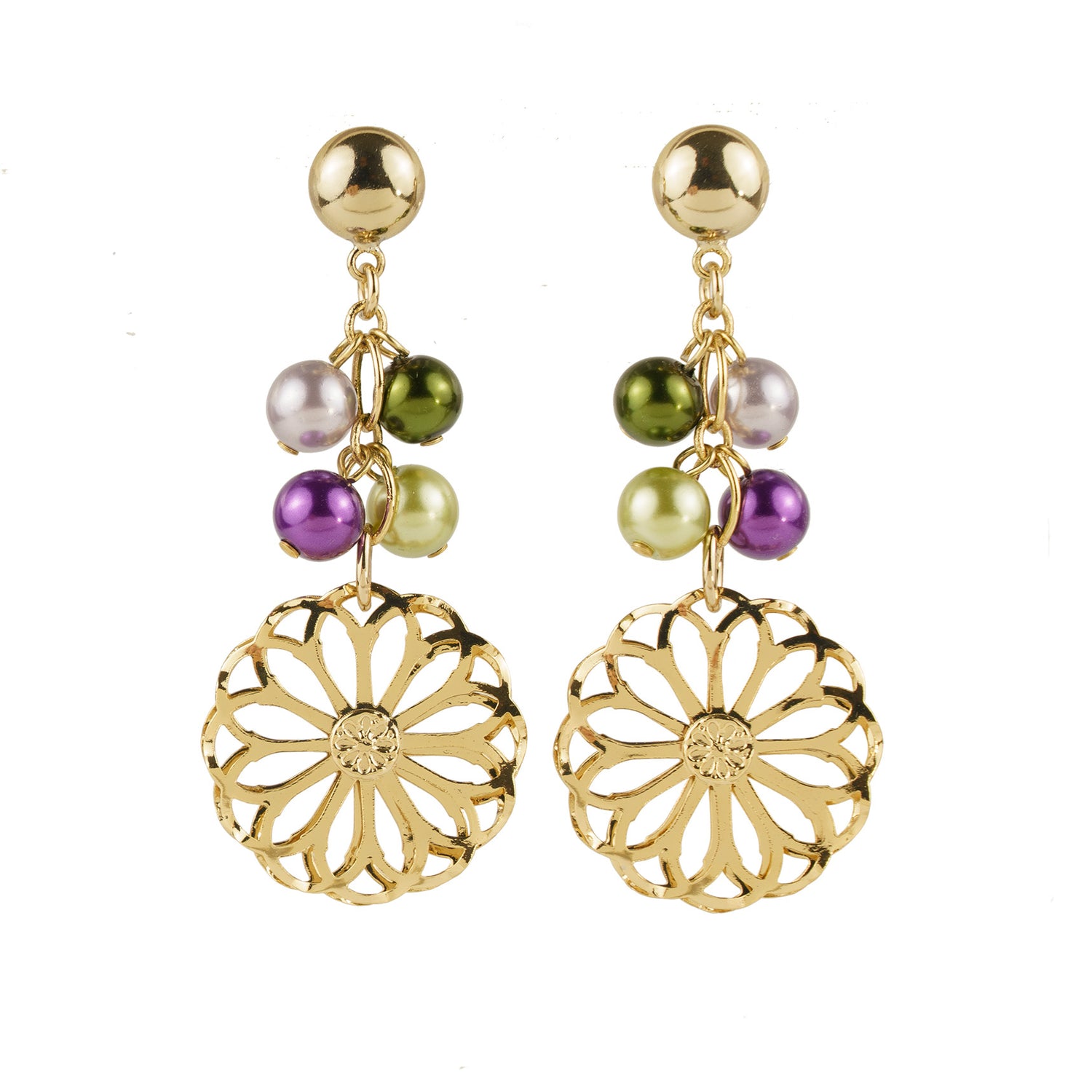 Star pendant earrings