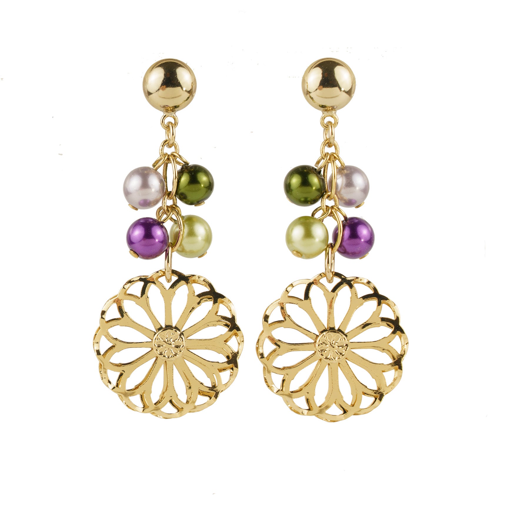 Star pendant earrings