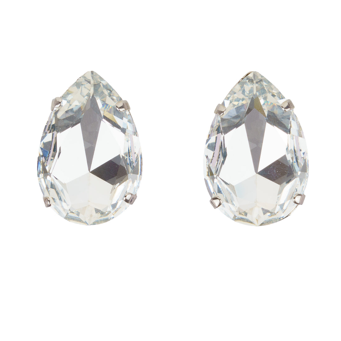 Drop earrings with crystals