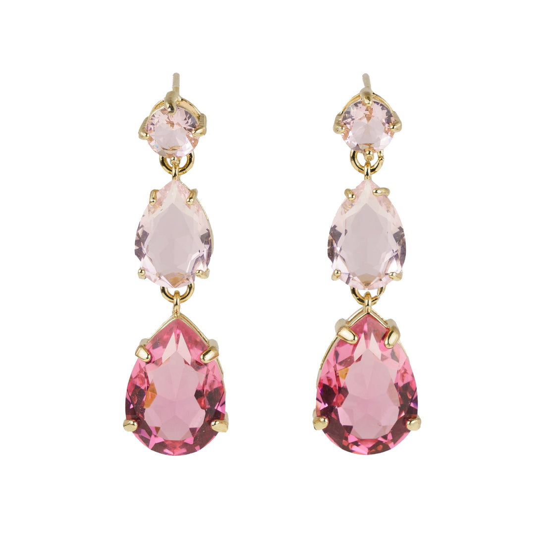 Orecchini pendenti a gocce di cristallo