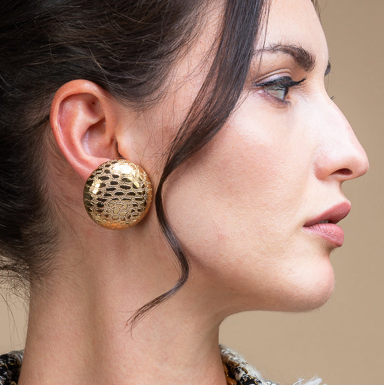 Button earrings