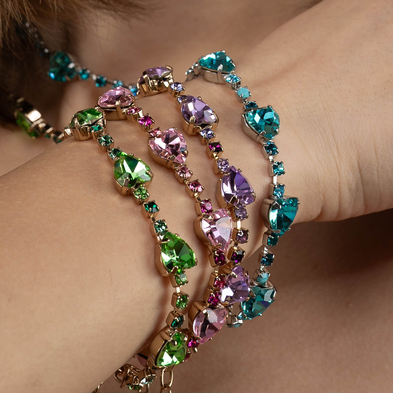 Bracciale con cuori