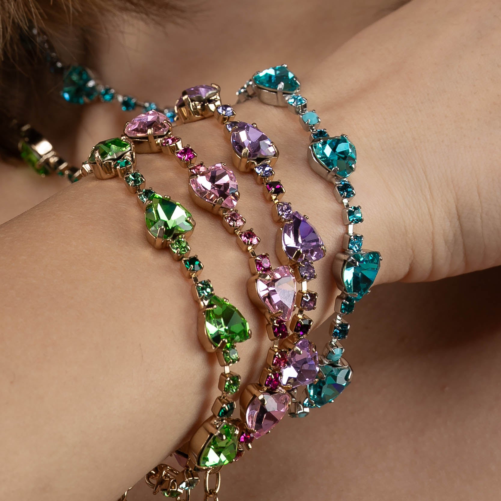Bracciale con cuori