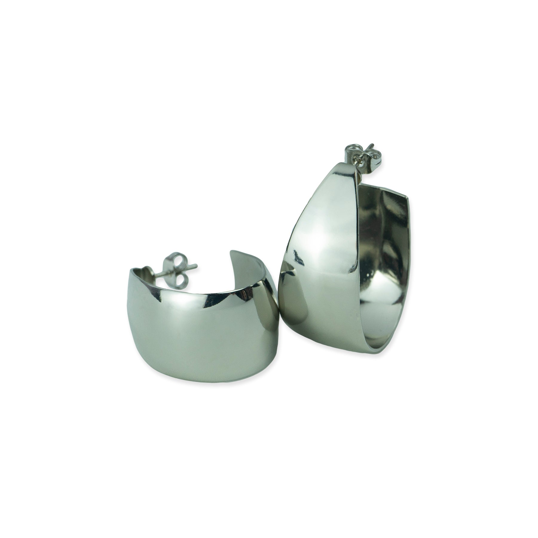 Smooth hoop earrings