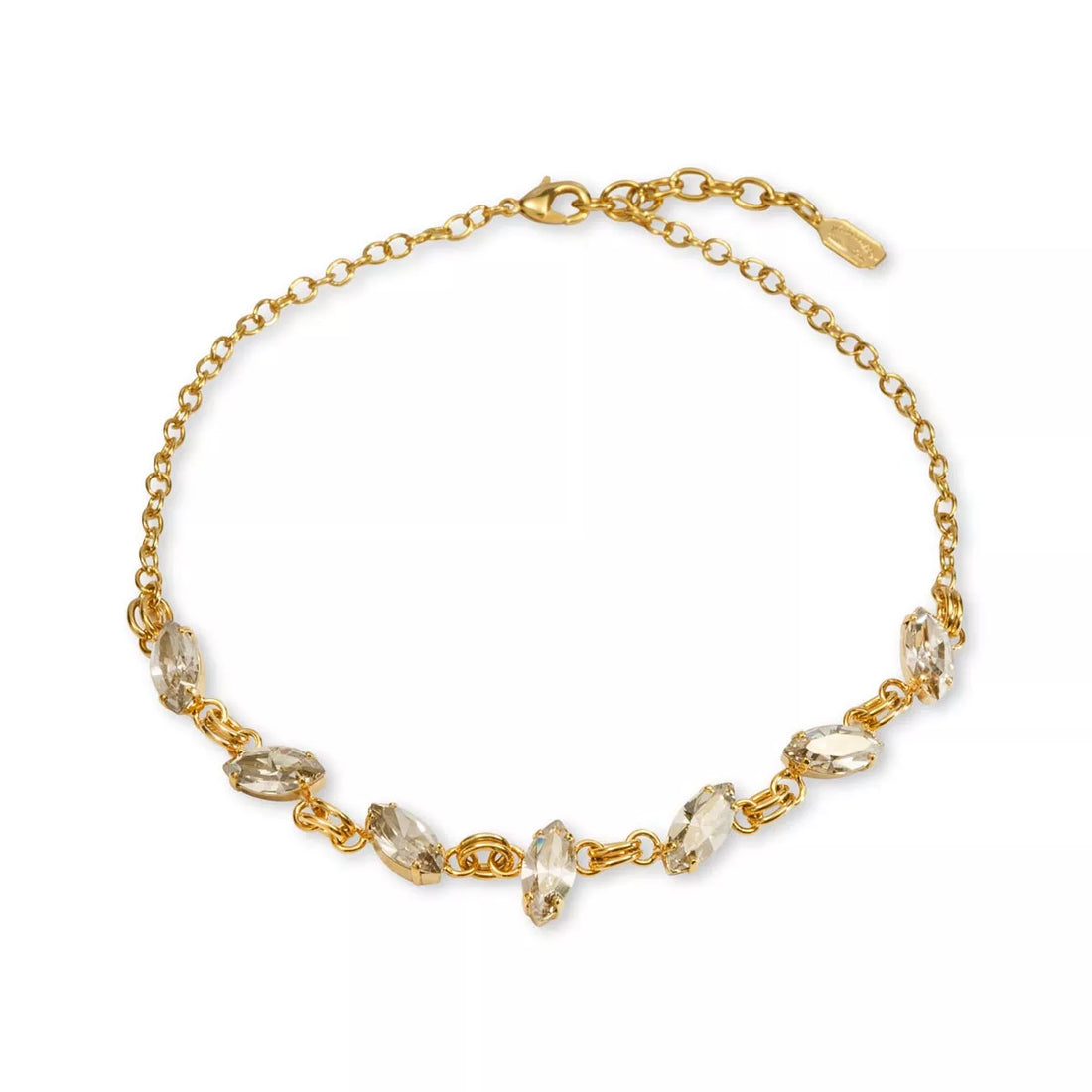 Choker with crystal leaves