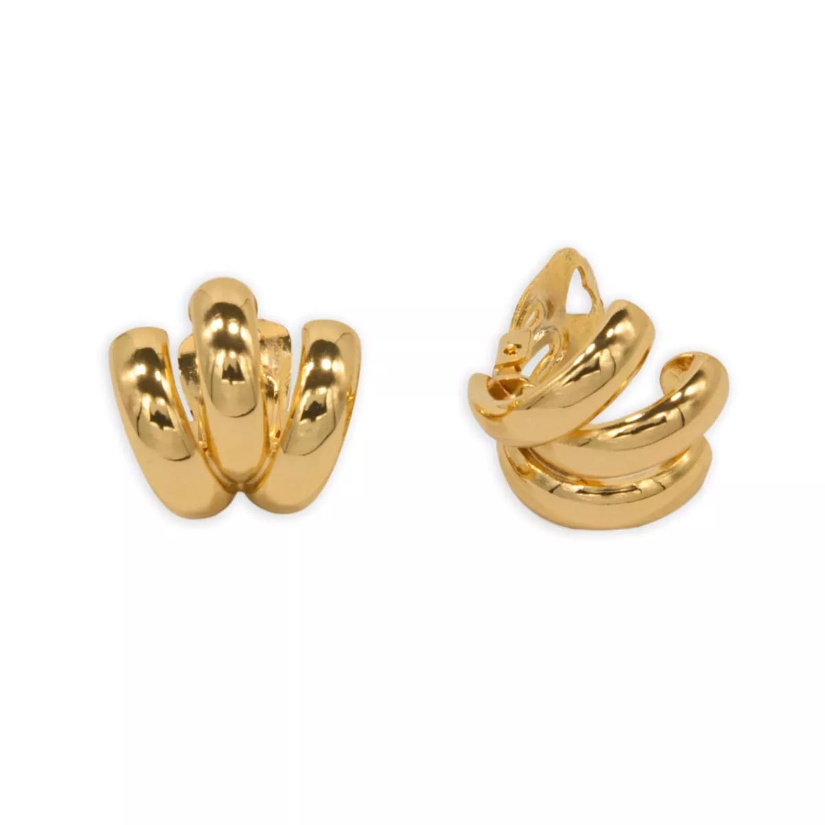 3 semicircle earrings