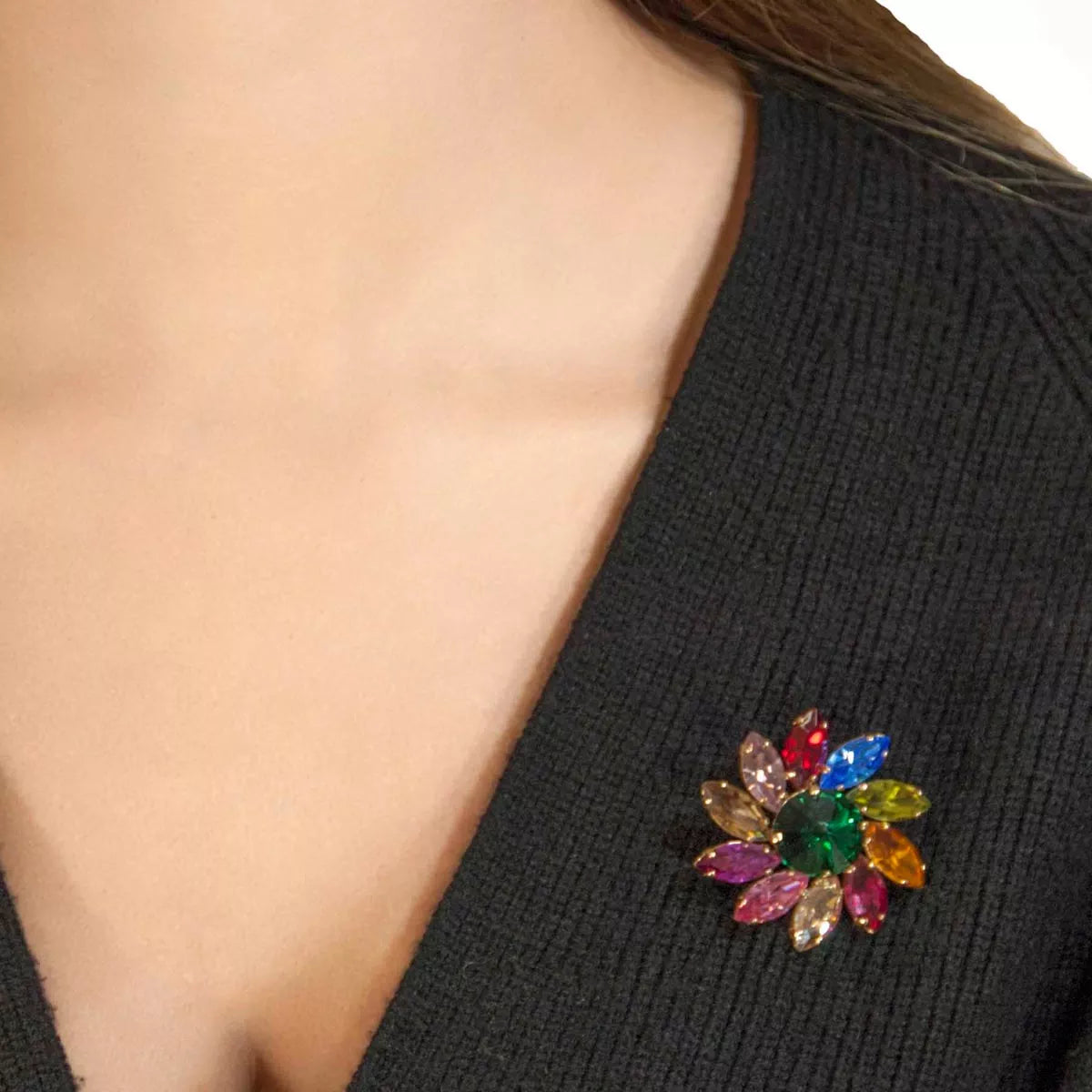 Crystal brooch