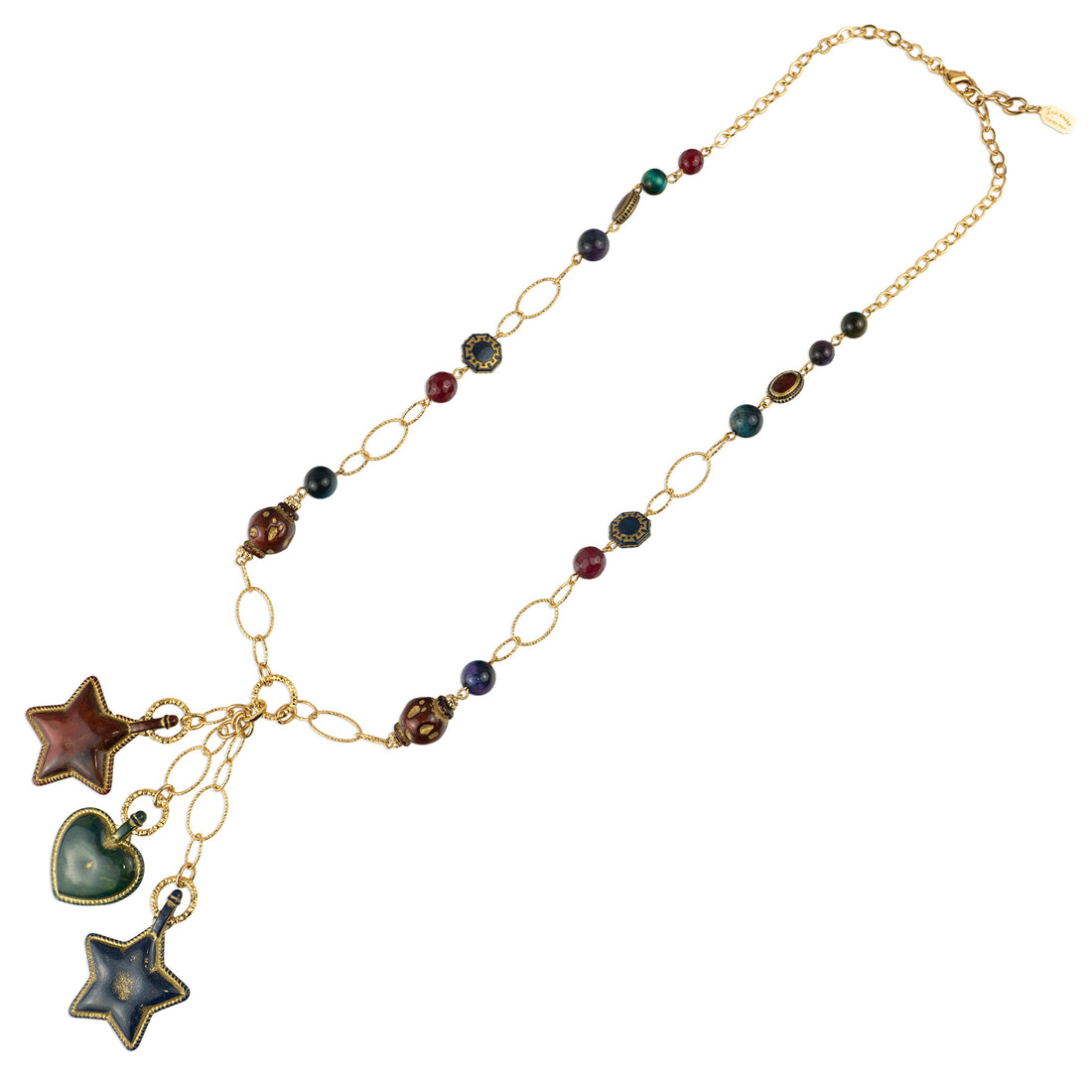 Collana di pietre dure con pendenti
