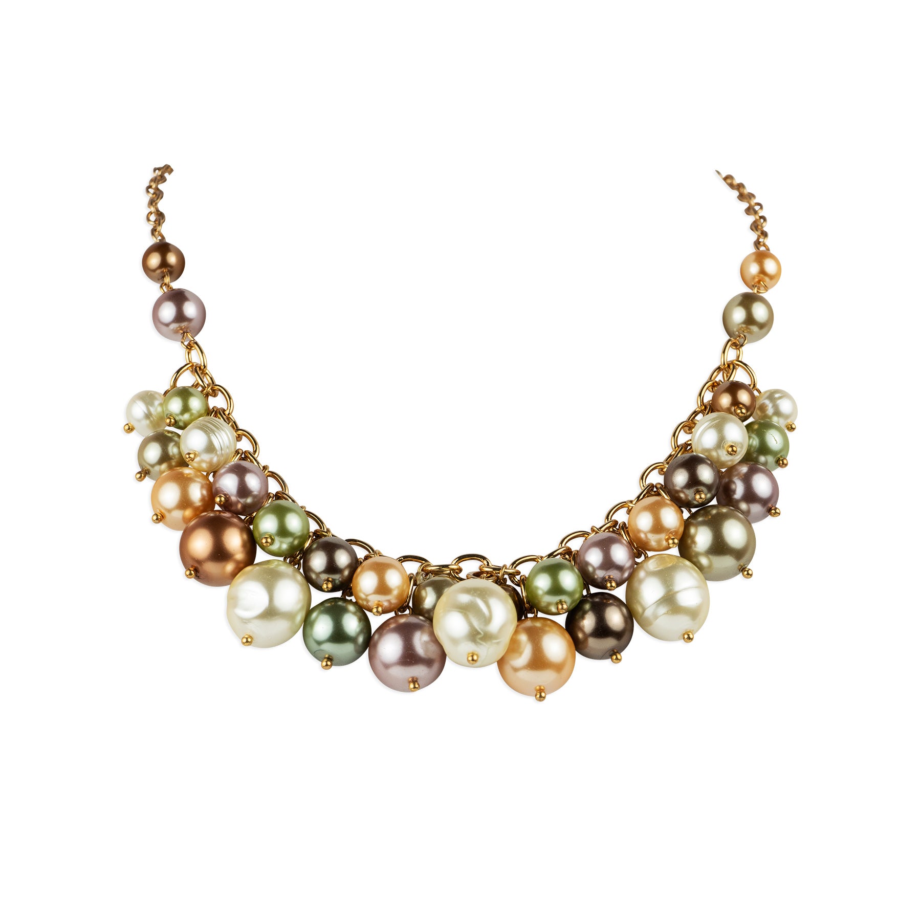 Mixed pearl charms choker necklace