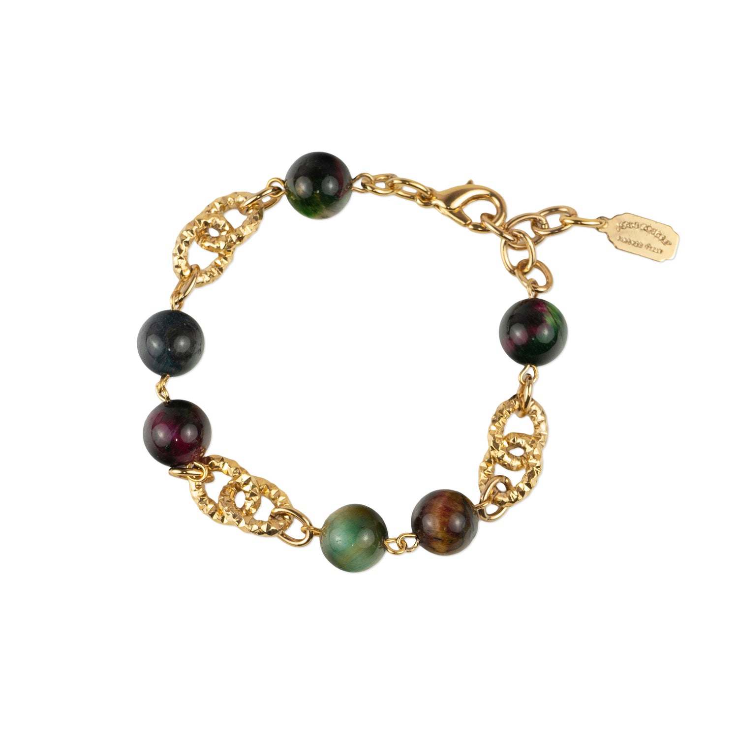 Semi-precious stone bracelet and chain