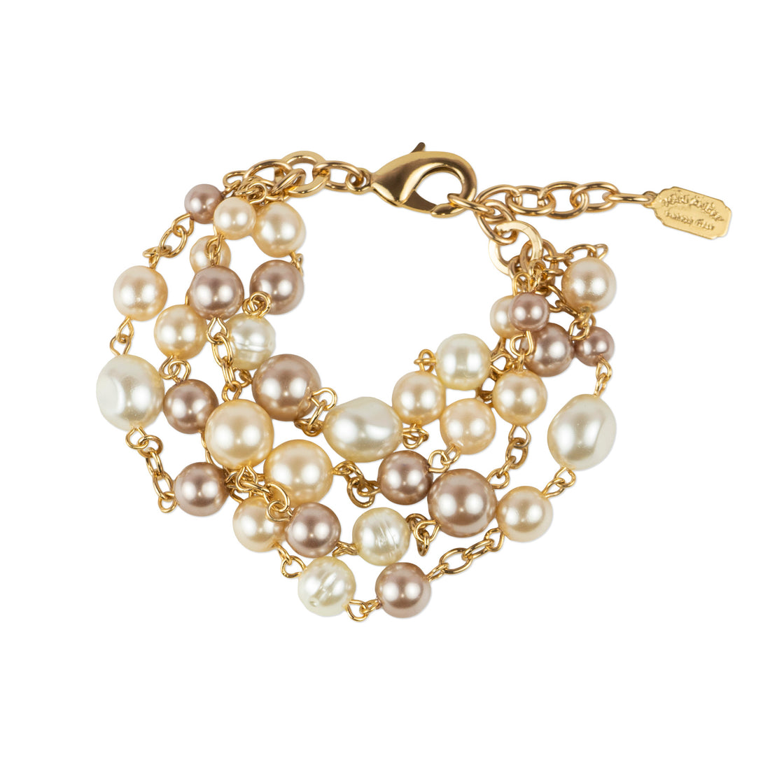 Multi-strand pearl bracelet