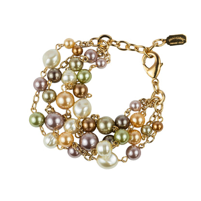 Multi-strand pearl bracelet