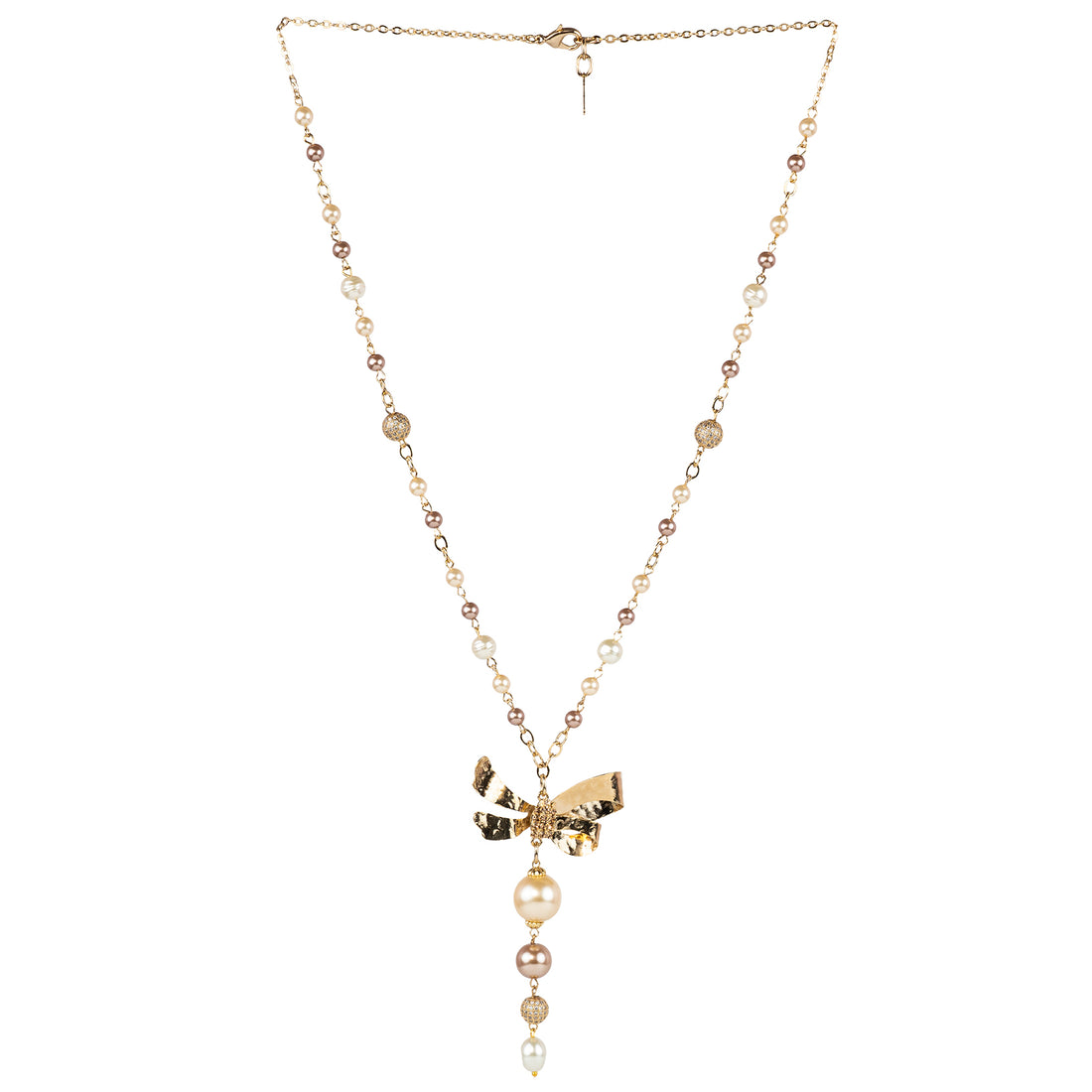 Collana lunga con pendente a fiocco