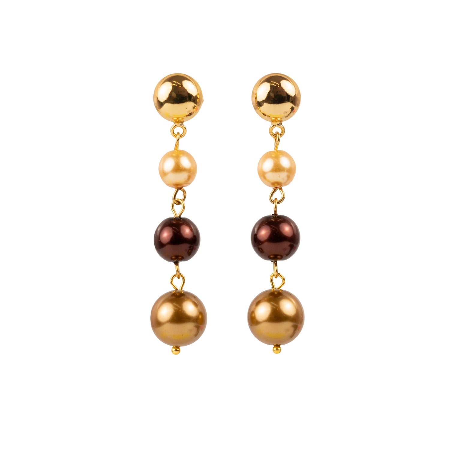 Colorful pearl drop earrings