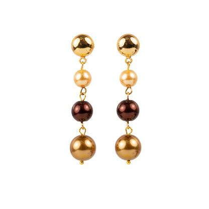 Colorful pearl drop earrings