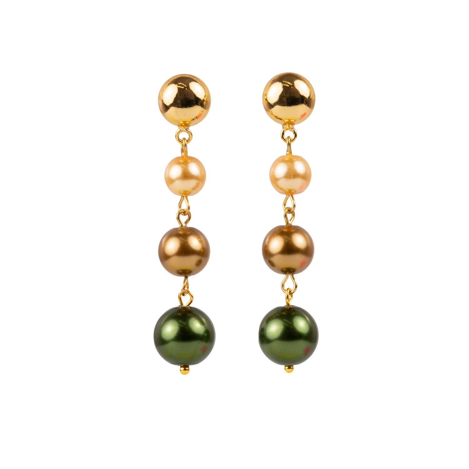 Colorful pearl drop earrings