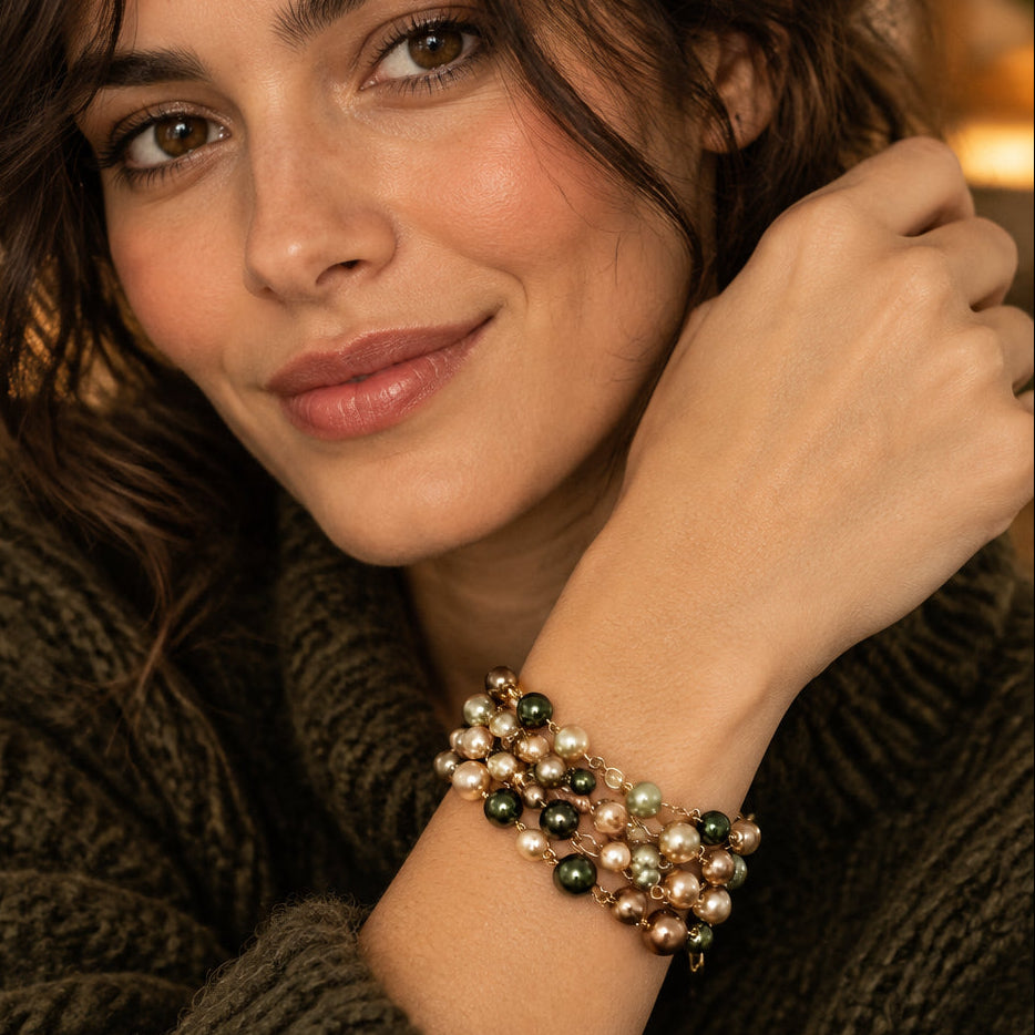 Colorful pearl bracelet