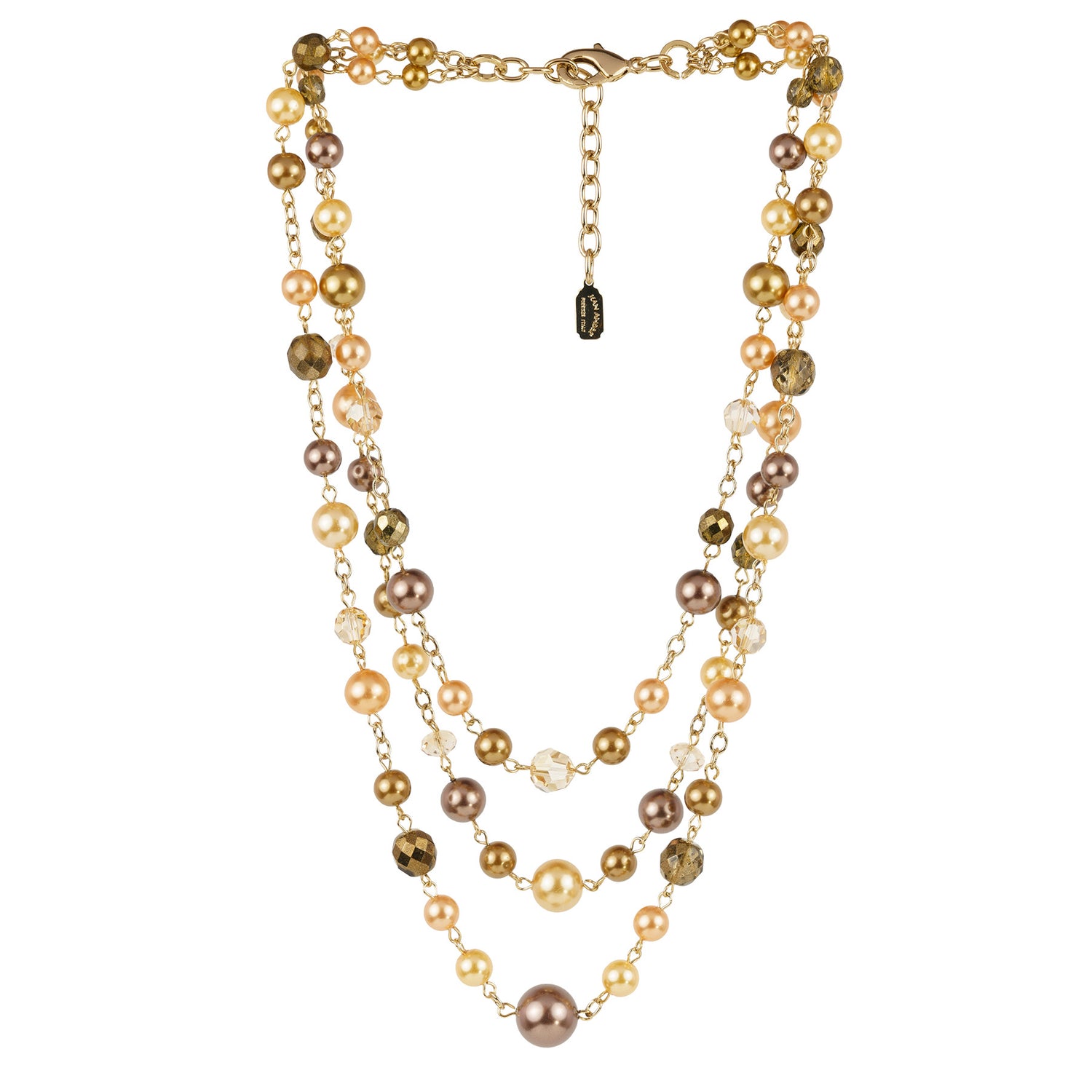 Multi-strand pearl and crystal choker