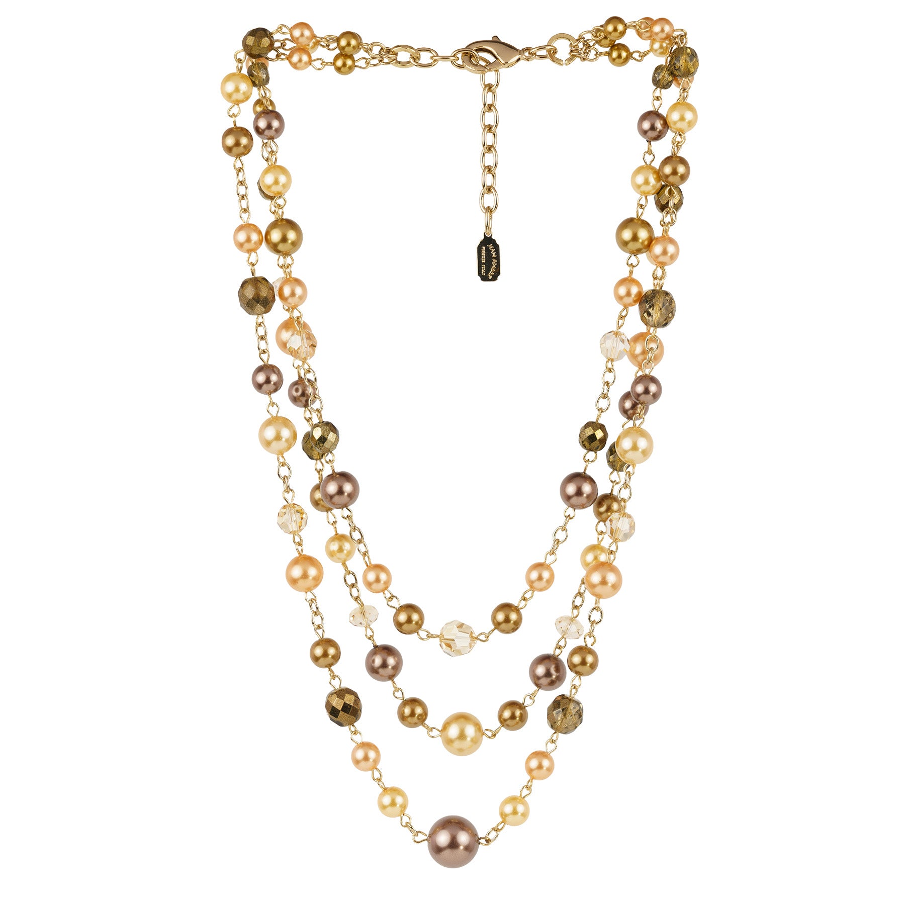 Multi-strand pearl and crystal choker