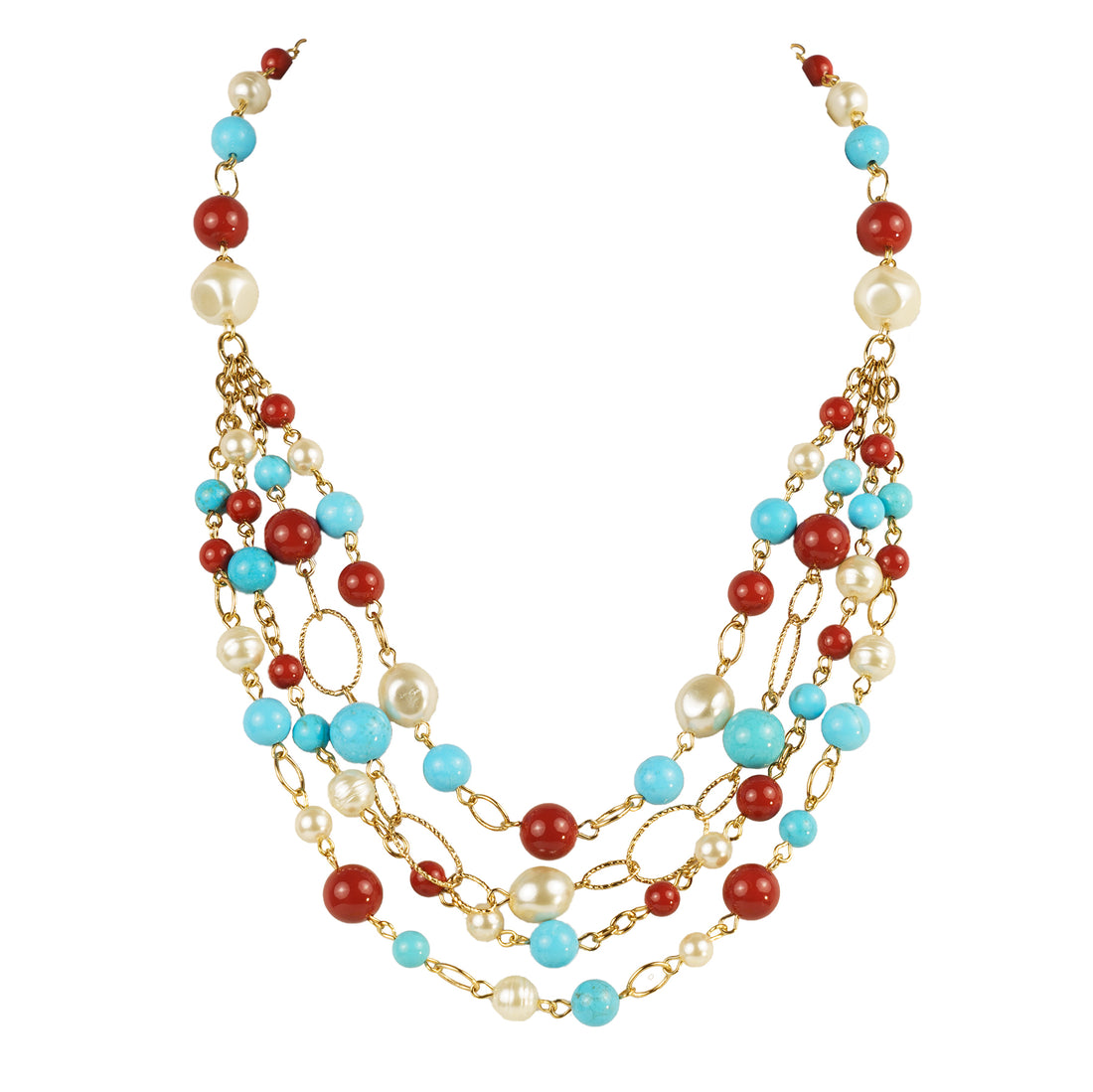 Collar gargantilla en resina y piedras semipreciosas