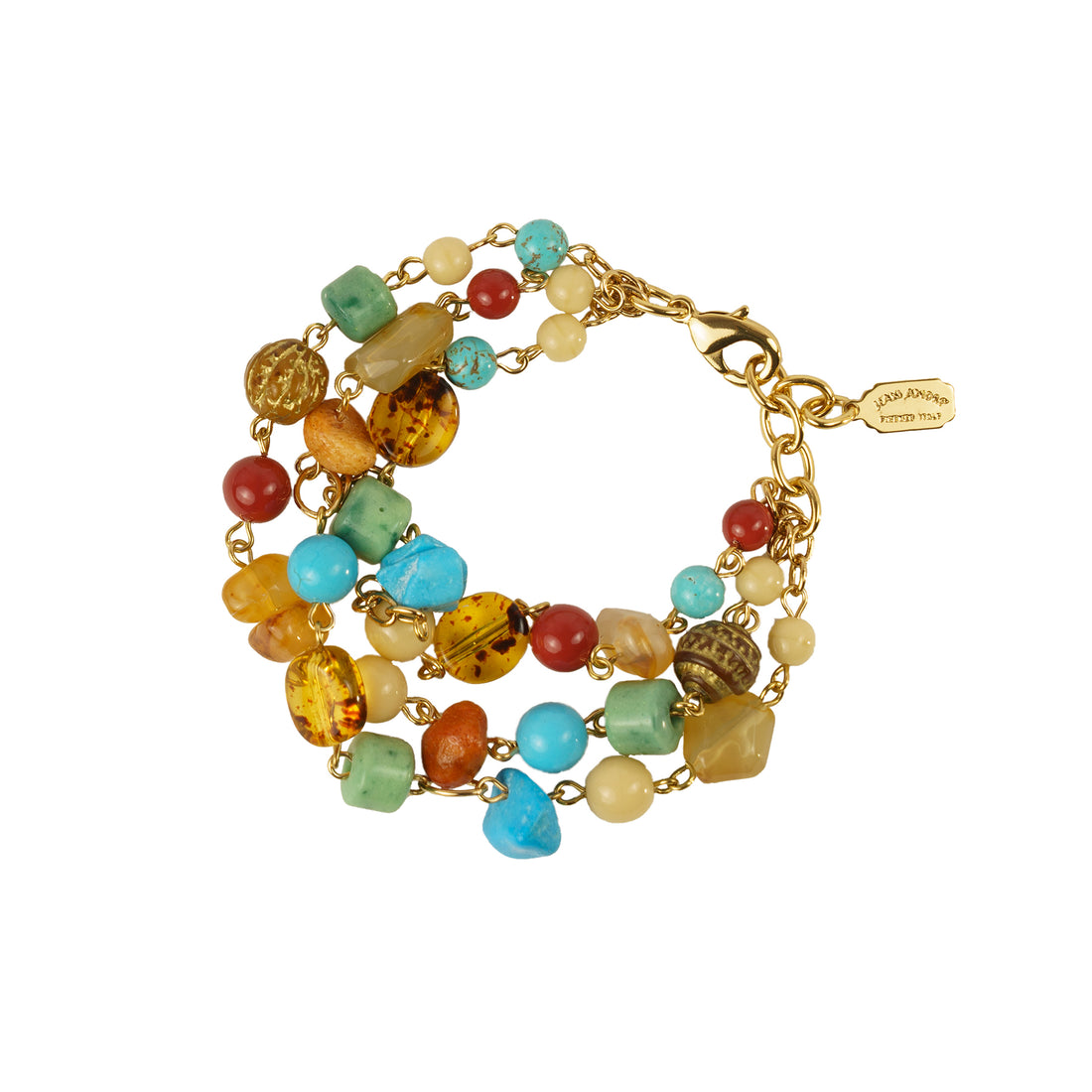 Bracciale 3 fili in pietre dure multicolore