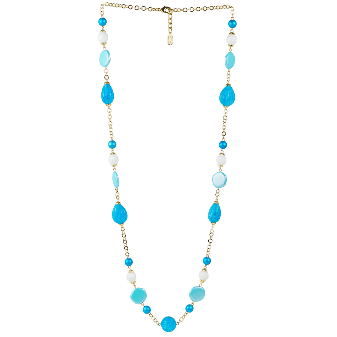 Collar multihilo de perlas de colores y cristales