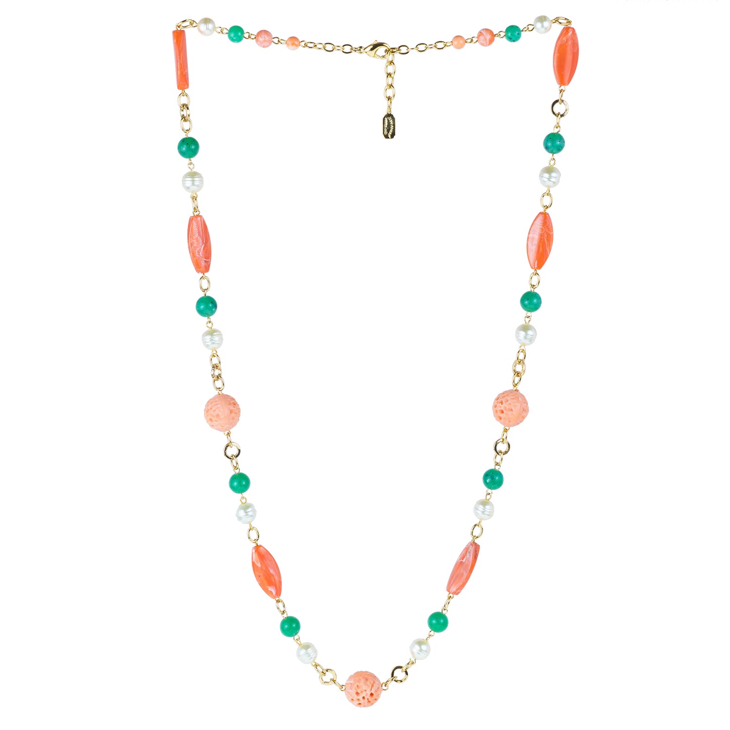 Collar gargantilla con charms mezcla de perlas y resinas