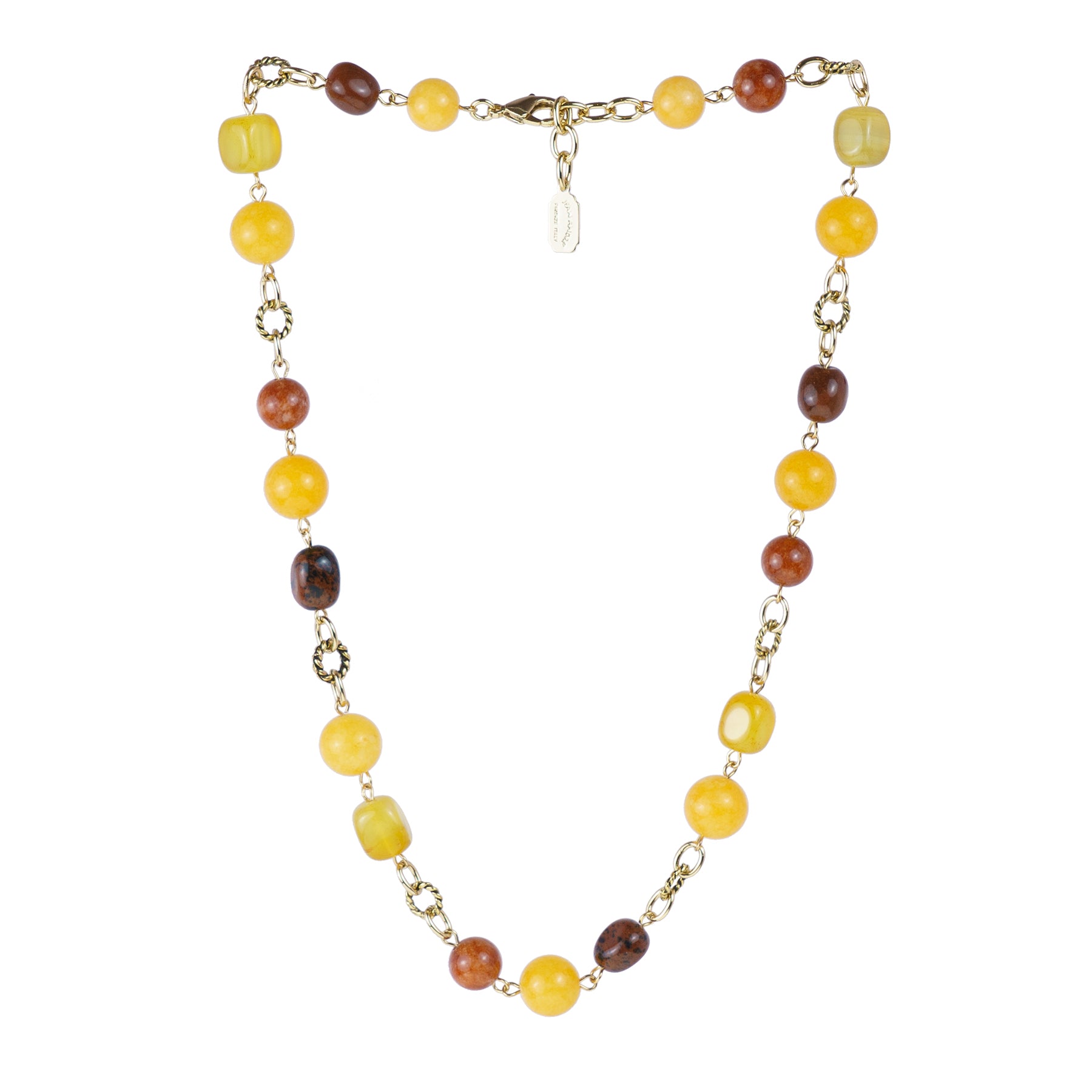 Collar multihilo de perlas de colores y cristales