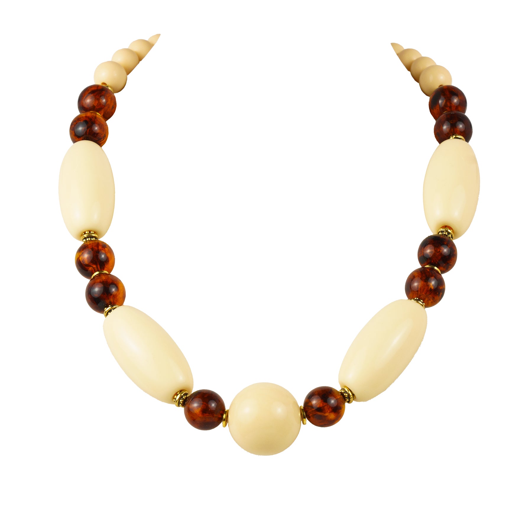 Collana girocollo avorio e tartaruga