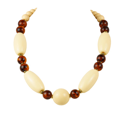 Collana girocollo avorio e tartaruga
