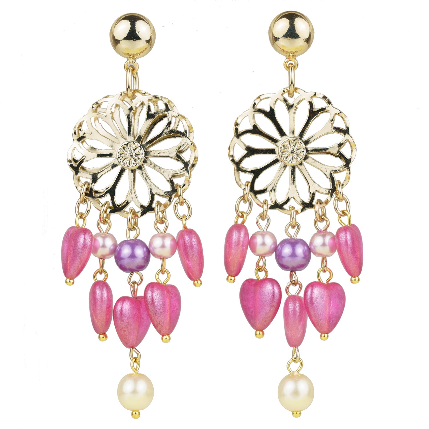 Star pendant earrings