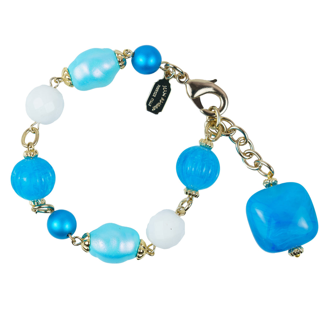 Pendientes colgantes de perlas de colores