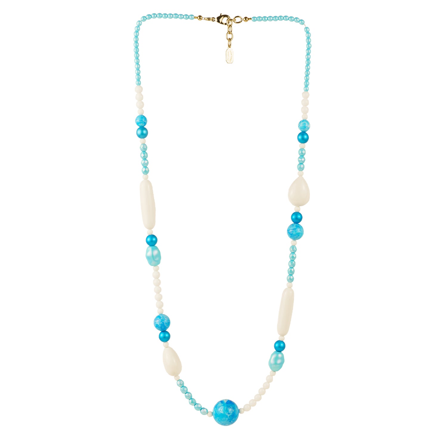 Collar multihilo de perlas de colores y cristales