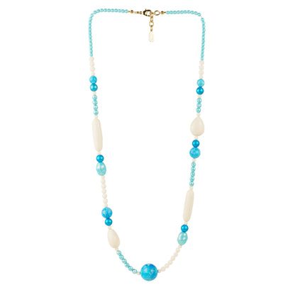 Collar multihilo de perlas de colores y cristales