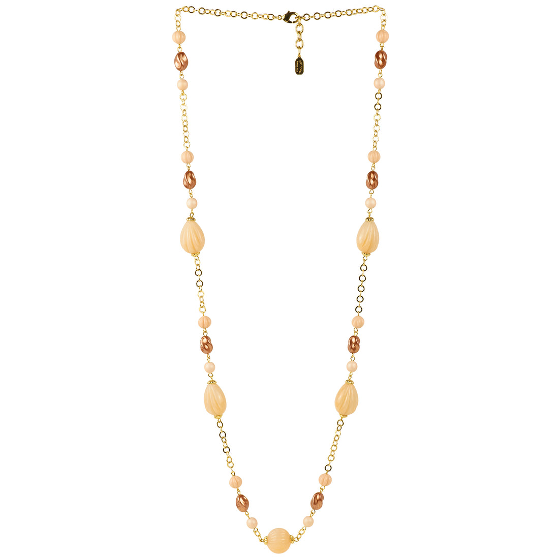 Gargantilla de tres vueltas con mezcla de perlas y cristal