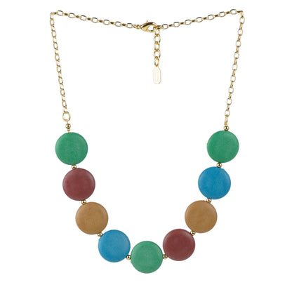 Collana girocollo in resina e catena