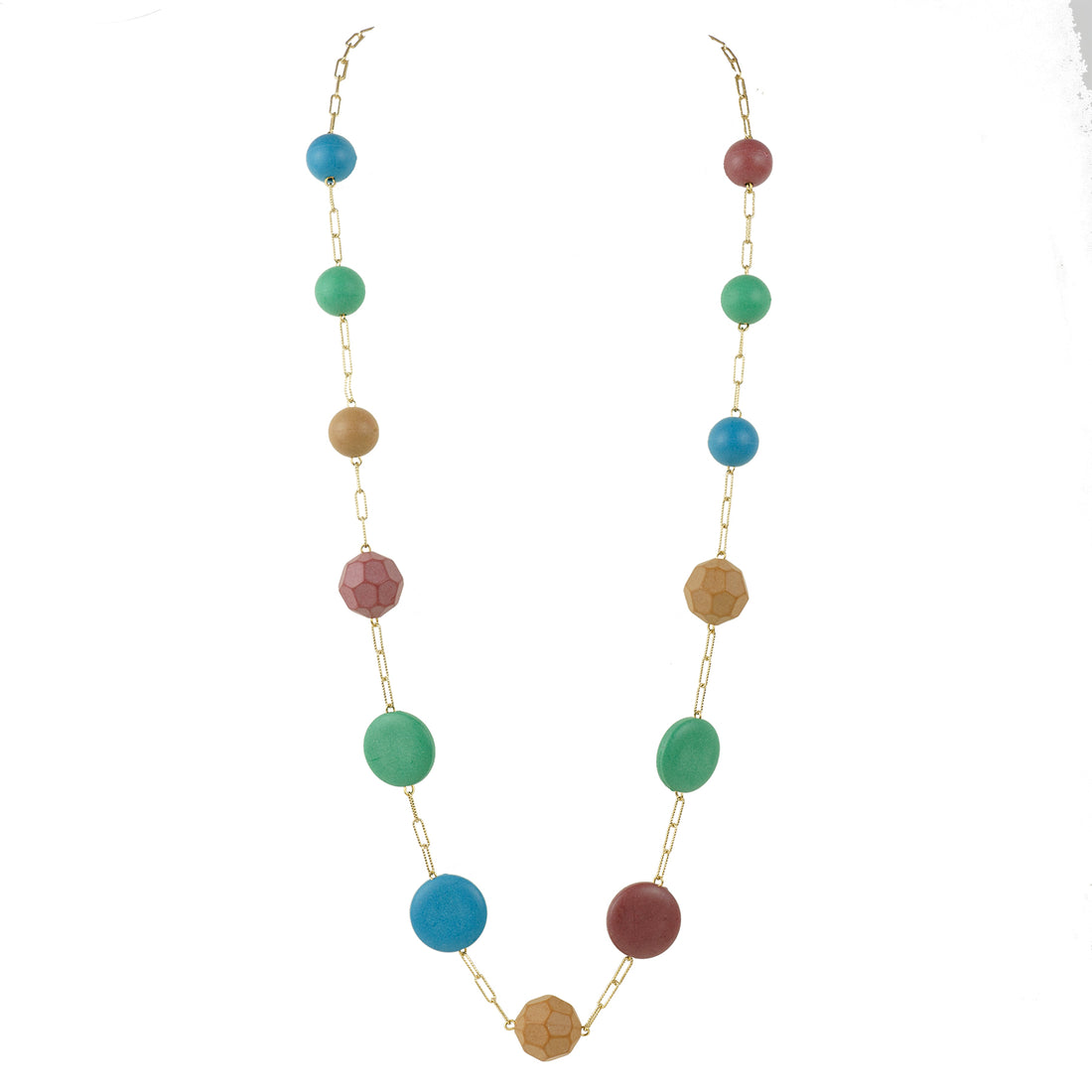 Collar multihilo de perlas de colores y cristales