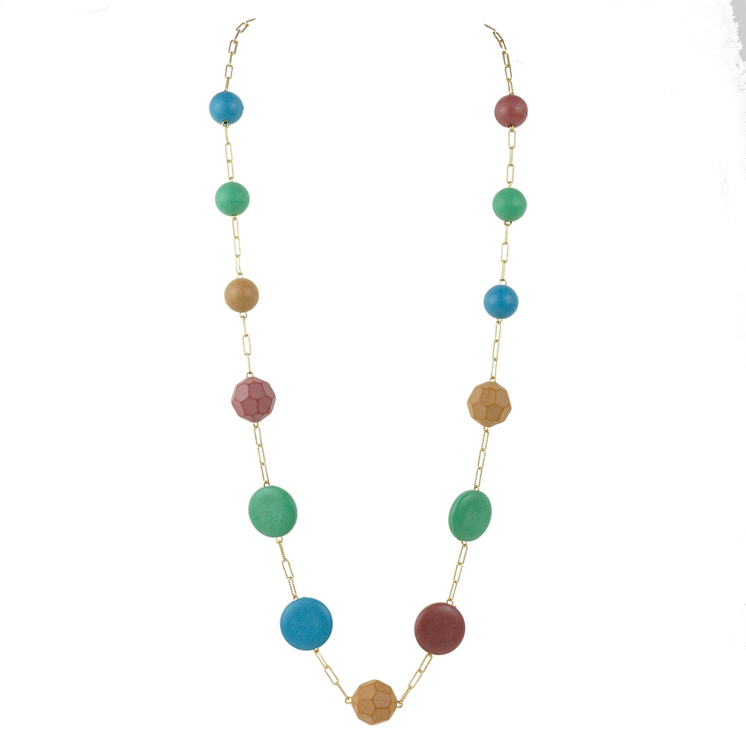 Collar multihilo de perlas de colores y cristales