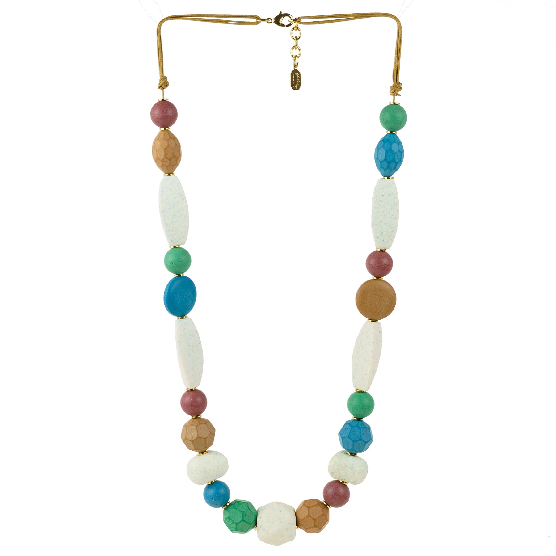 Collar multihilo de perlas de colores y cristales