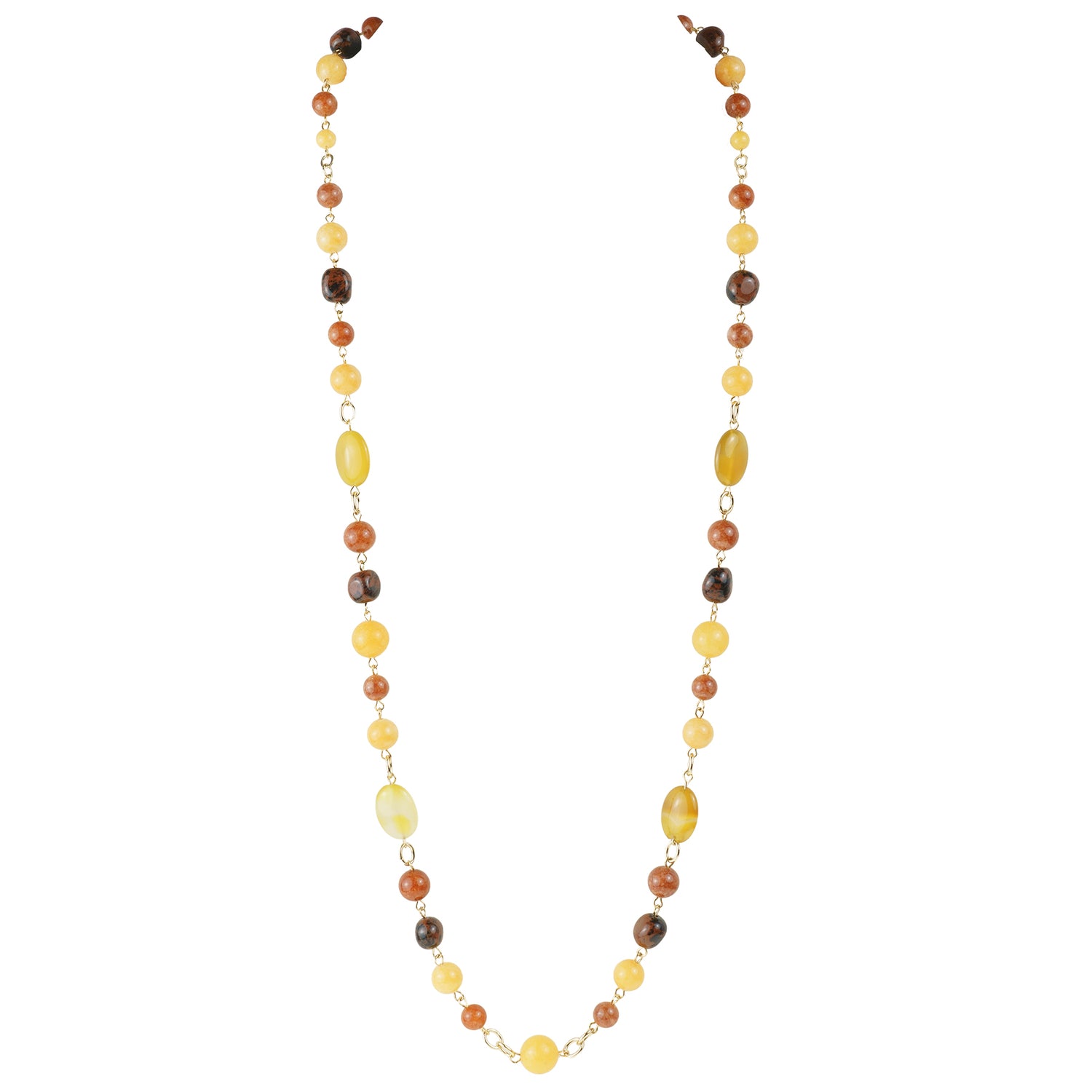 Collar multihilo de perlas de colores y cristales