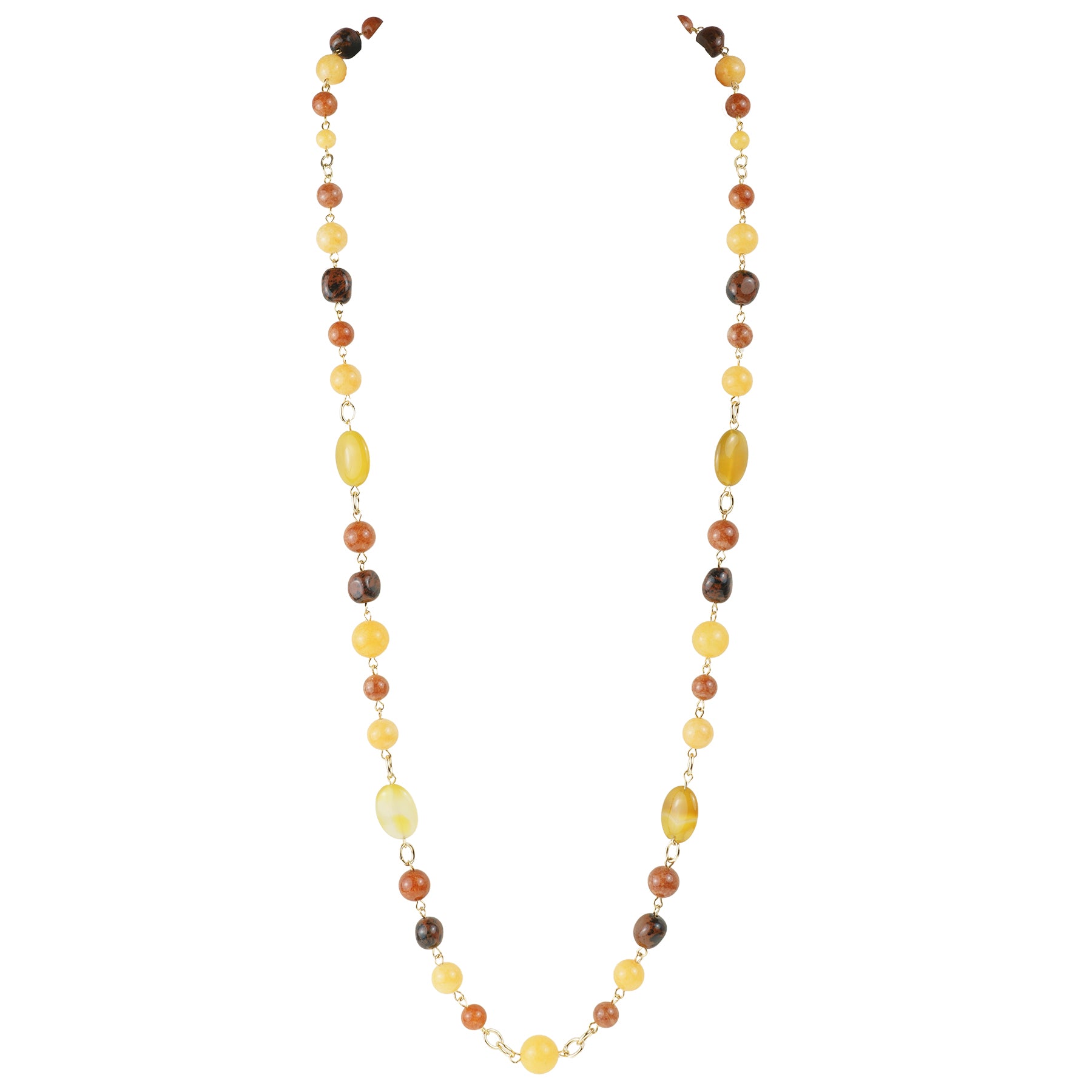 Collar multihilo de perlas de colores y cristales