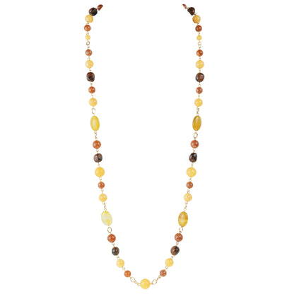 Collar multihilo de perlas de colores y cristales