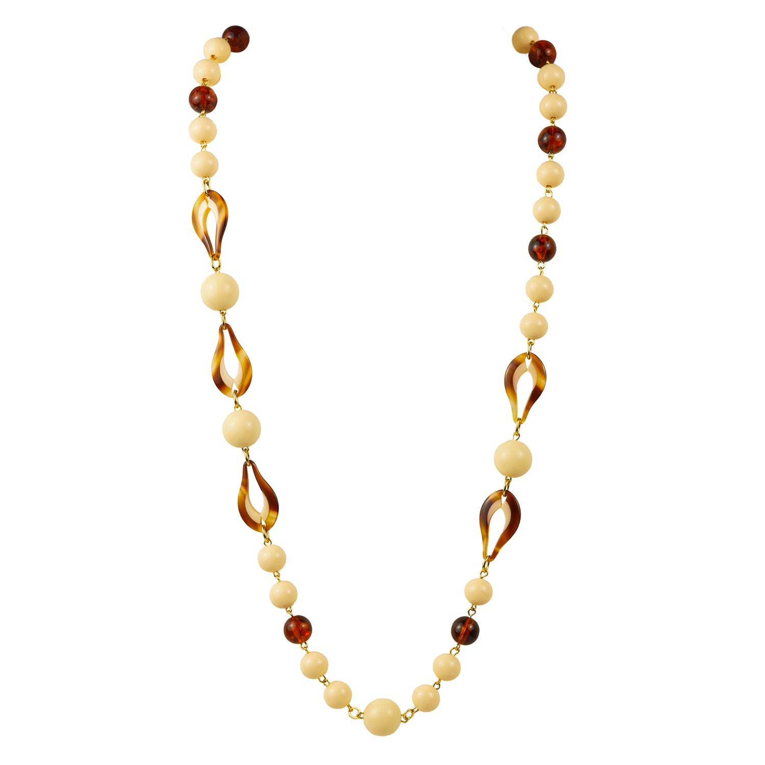 Collana lunga avorio