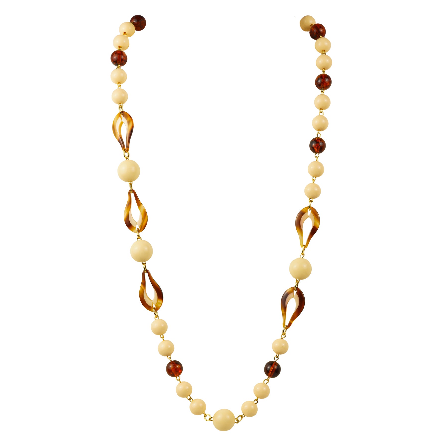 Collana lunga avorio