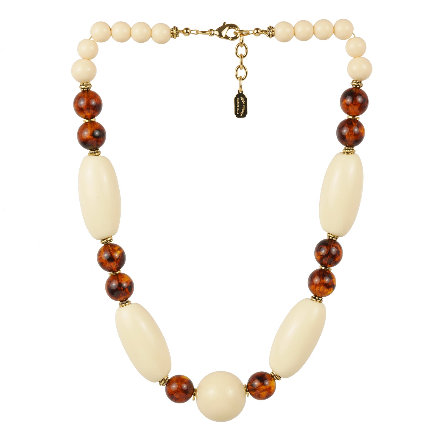 Collana girocollo avorio e tartaruga