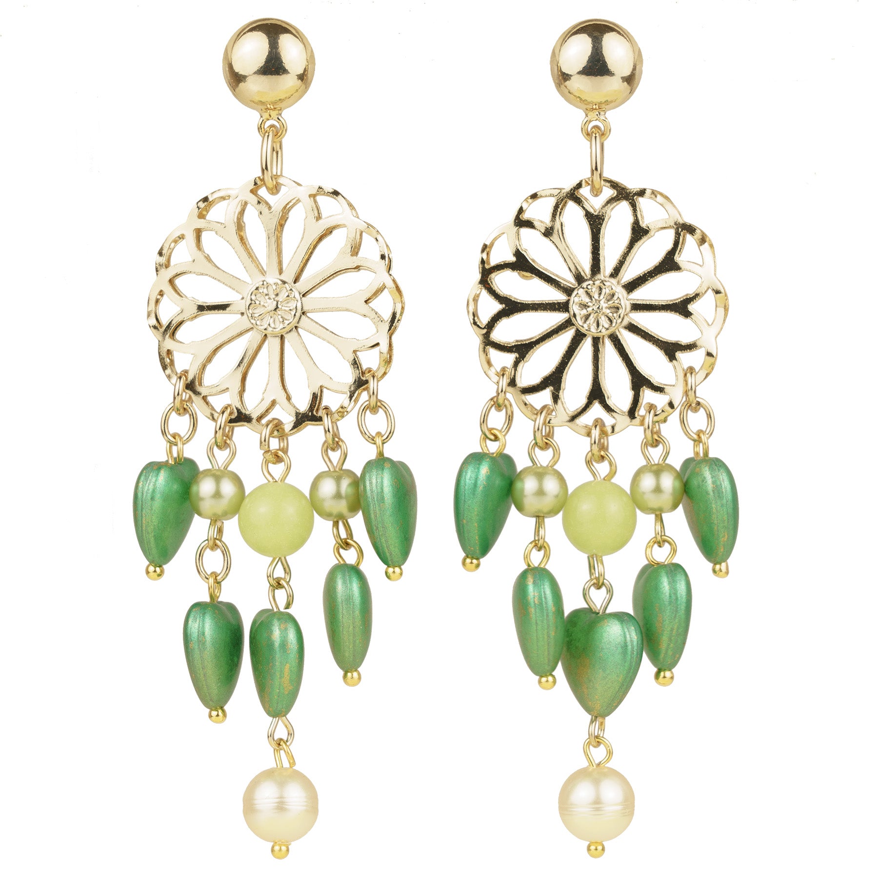 Star pendant earrings